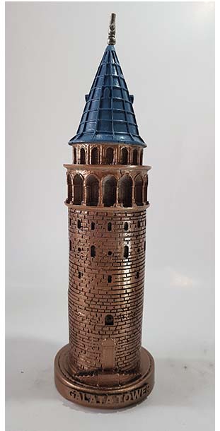 Galata Kulesi Biblo 23cm Bronz 